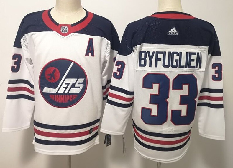 Men's Winnipeg Jets #33 Dustin Byfuglien White Heritage Jersey